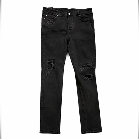 K Subi Other - Men's K Subi NWT Black Distressed Jeans 33”